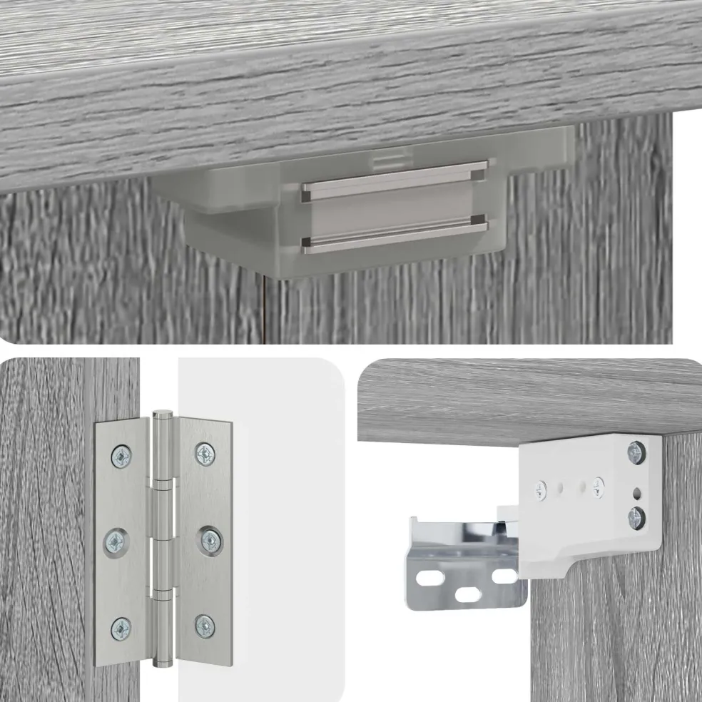 vidaXL Dartbord Kabinet DELFT Grijs Sonoma 52,5 x 10,5 x 53,5 cm
