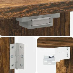 vidaXL Dartbord Kabinet DELFT Gerookt eiken 52,5 x 10,5 x 53,5 cm