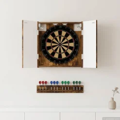 vidaXL Dartbord Kabinet DELFT Gerookt eiken 52,5 x 10,5 x 53,5 cm