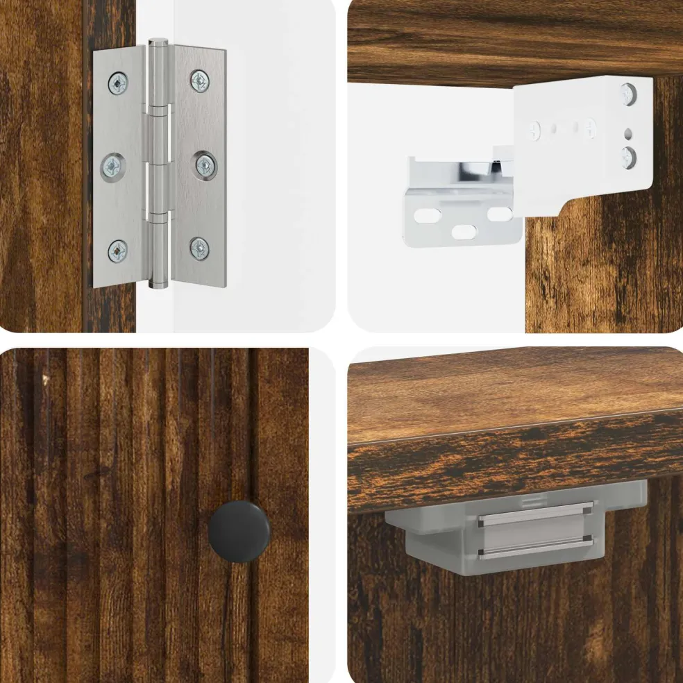 vidaXL Dartbord Kabinet EDE Gerookt eiken 52,5 x 10,5 x 53,5 cm
