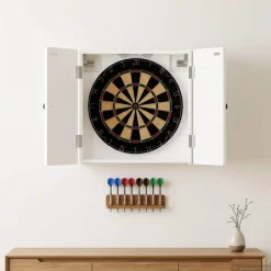 vidaXL Dartbord Kabinet EDE Hoogglans Wit 52,5 x 10,5 x 53,5 cm