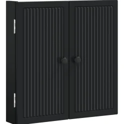 vidaXL Dartbord Kabinet EDE Zwart 52,5 x 10,5 x 53,5 cm Bewerkt hout