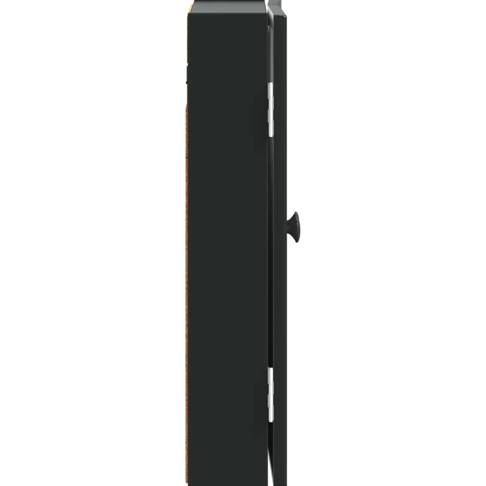 vidaXL Dartbord Kabinet EDE Zwart 52,5 x 10,5 x 53,5 cm Bewerkt hout