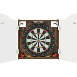 vidaXL Dartbord Kabinet Gerookt eiken 56 x 12 x 63 cm Bewerkt hout
