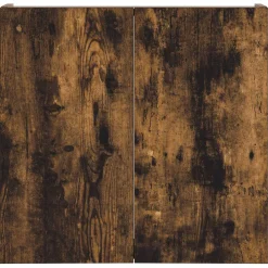 vidaXL Dartbord Kabinet Gerookt eiken 56 x 12 x 53,5 cm Bewerkt hout