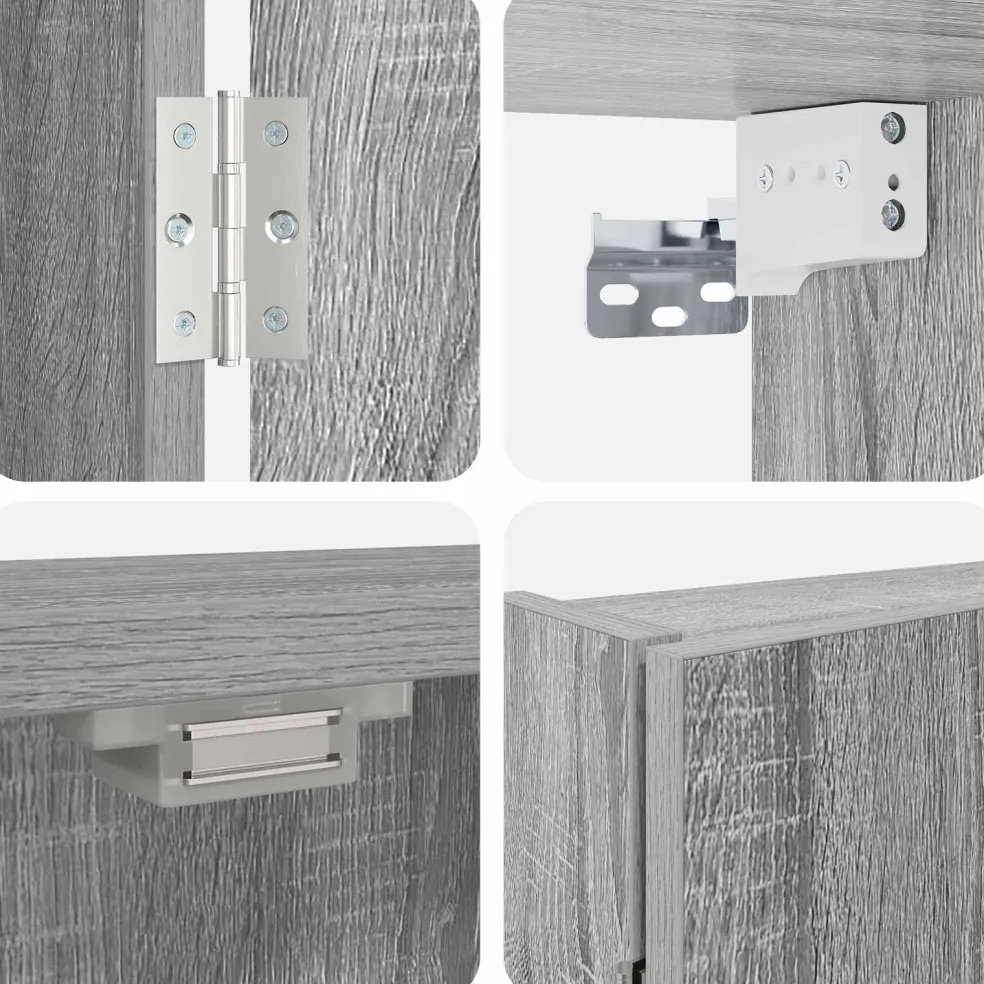 vidaXL Dartbord Kabinet Grijs Sonoma 56 x 12 x 53,5 cm Bewerkt hout