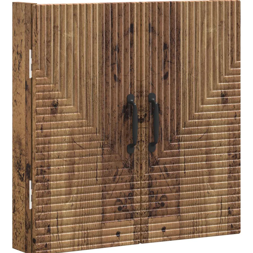 vidaXL Dartbord Kabinet HAARLEM Oud hout 52,5 x 10,5 x 53,5 cm