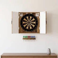 vidaXL Dartbord Kabinet HAARLEM Oud hout 52,5 x 10,5 x 53,5 cm