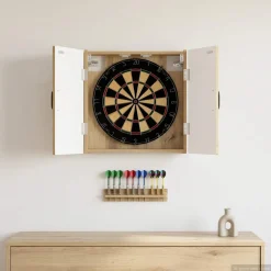 vidaXL Dartbord Kabinet HAARLEM Artisanaal eiken 52,5 x 10,5 x 53,5 cm