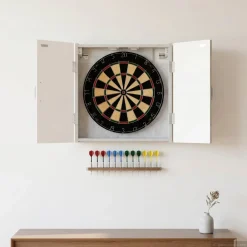 vidaXL Dartbord Kabinet HAARLEM Betongrijs 52,5 x 10,5 x 53,5 cm