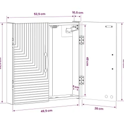 vidaXL Dartbord Kabinet HAARLEM Gerookt eiken 52,5 x 10,5 x 53,5 cm