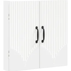 vidaXL Dartbord Kabinet HOORN Wit 52,5 x 10,5 x 53,5 cm Bewerkt hout