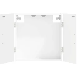 vidaXL Dartbord Kabinet HOORN Wit 52,5 x 10,5 x 53,5 cm Bewerkt hout