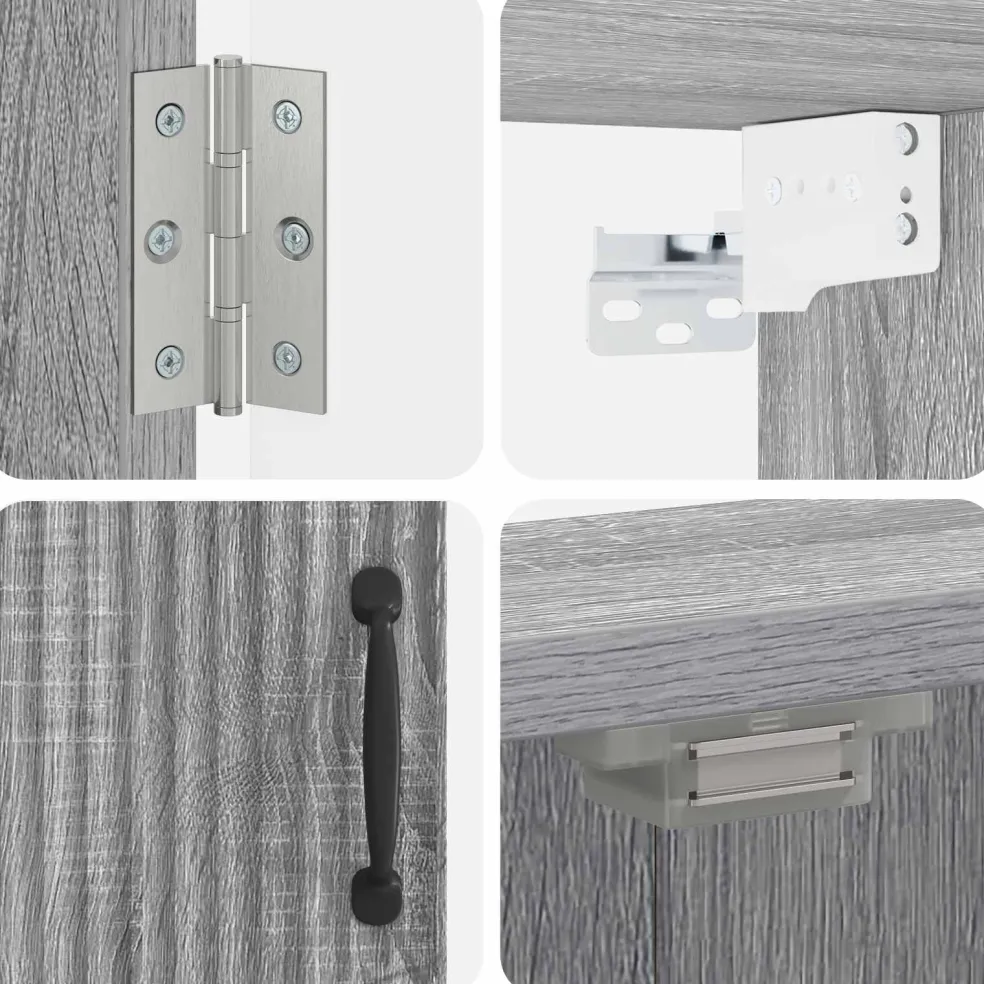 vidaXL Dartbord Kabinet HOORN Grijs Sonoma 52,5 x 10,5 x 53,5 cm