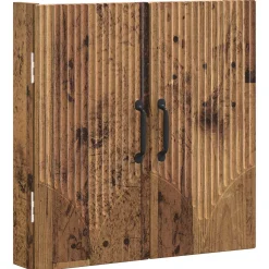 vidaXL Dartbord Kabinet HOORN Oud hout 52,5 x 10,5 x 53,5 cm