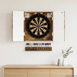 vidaXL Dartbord Kabinet HOORN Gerookt eiken 52,5 x 10,5 x 53,5 cm