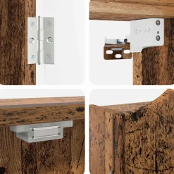 vidaXL Dartbord Kabinet Oud hout 56 x 12 x 63 cm Bewerkt hout