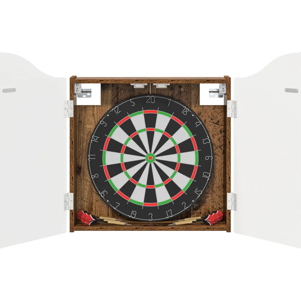 vidaXL Dartbord Kabinet Oud hout 56 x 12 x 63 cm Bewerkt hout