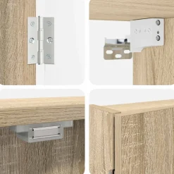 vidaXL Dartbord Kabinet Sonoma Eiken 56 x 12 x 53,5 cm Bewerkt hout