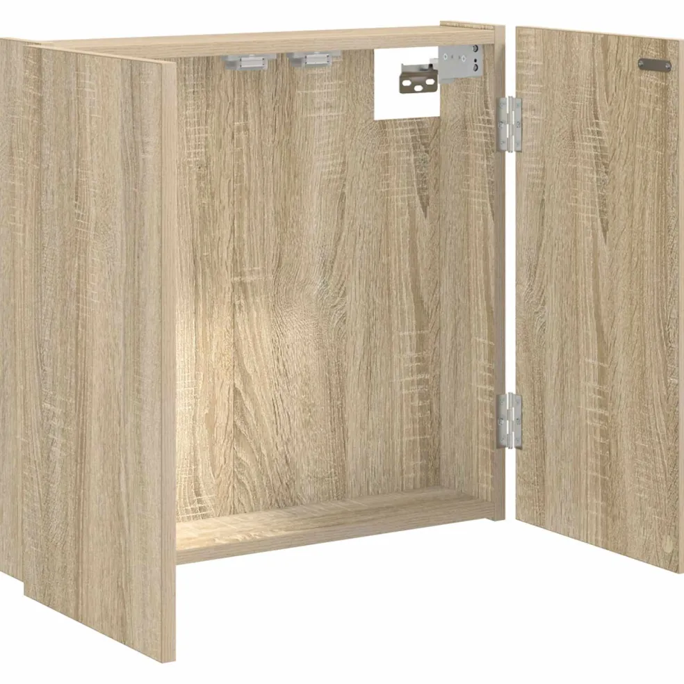 vidaXL Dartbord Kabinet Sonoma Eiken 56 x 12 x 53,5 cm Bewerkt hout