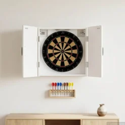 vidaXL Dartbord Kabinet UTRECHT Hoogglans Wit 52,5 x 10,5 x 53,5 cm