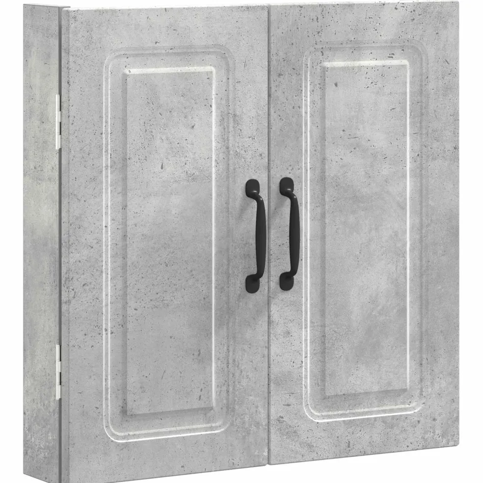 vidaXL Dartbord Kabinet UTRECHT Betongrijs 52,5 x 10,5 x 53,5 cm