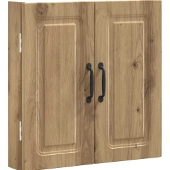 vidaXL Dartbord Kabinet UTRECHT Artisanaal eiken 52,5 x 10,5 x 53,5 cm