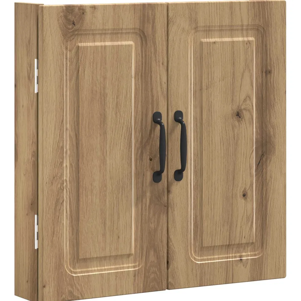 vidaXL Dartbord Kabinet UTRECHT Artisanaal eiken 52,5 x 10,5 x 53,5 cm