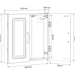 vidaXL Dartbord Kabinet UTRECHT Zwart 52,5 x 10,5 x 53,5 cm