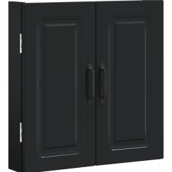 vidaXL Dartbord Kabinet UTRECHT Zwart 52,5 x 10,5 x 53,5 cm