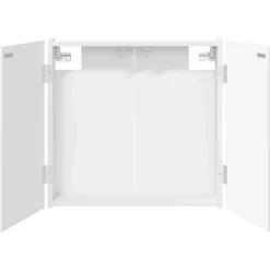 vidaXL Dartbord Kabinet Wit 56 x 12 x 53,5 cm Bewerkt hout