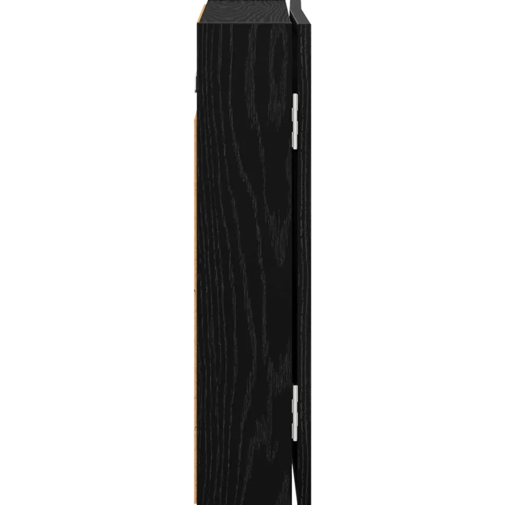 vidaXL Dartbord Kabinet Zwart eiken 56 x 12 x 53,5 cm Bewerkt hout