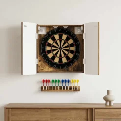 vidaXL Dartbord Kabinet ZWOLLE Gerookt eiken 52,5 x 10,5 x 57,5 cm