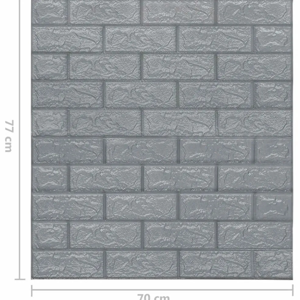 vidaXL 3D-behang zelfklevend 20 st bakstenen antracietkleurig