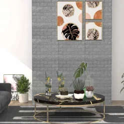 vidaXL 3D-behang zelfklevend 20 st bakstenen antracietkleurig