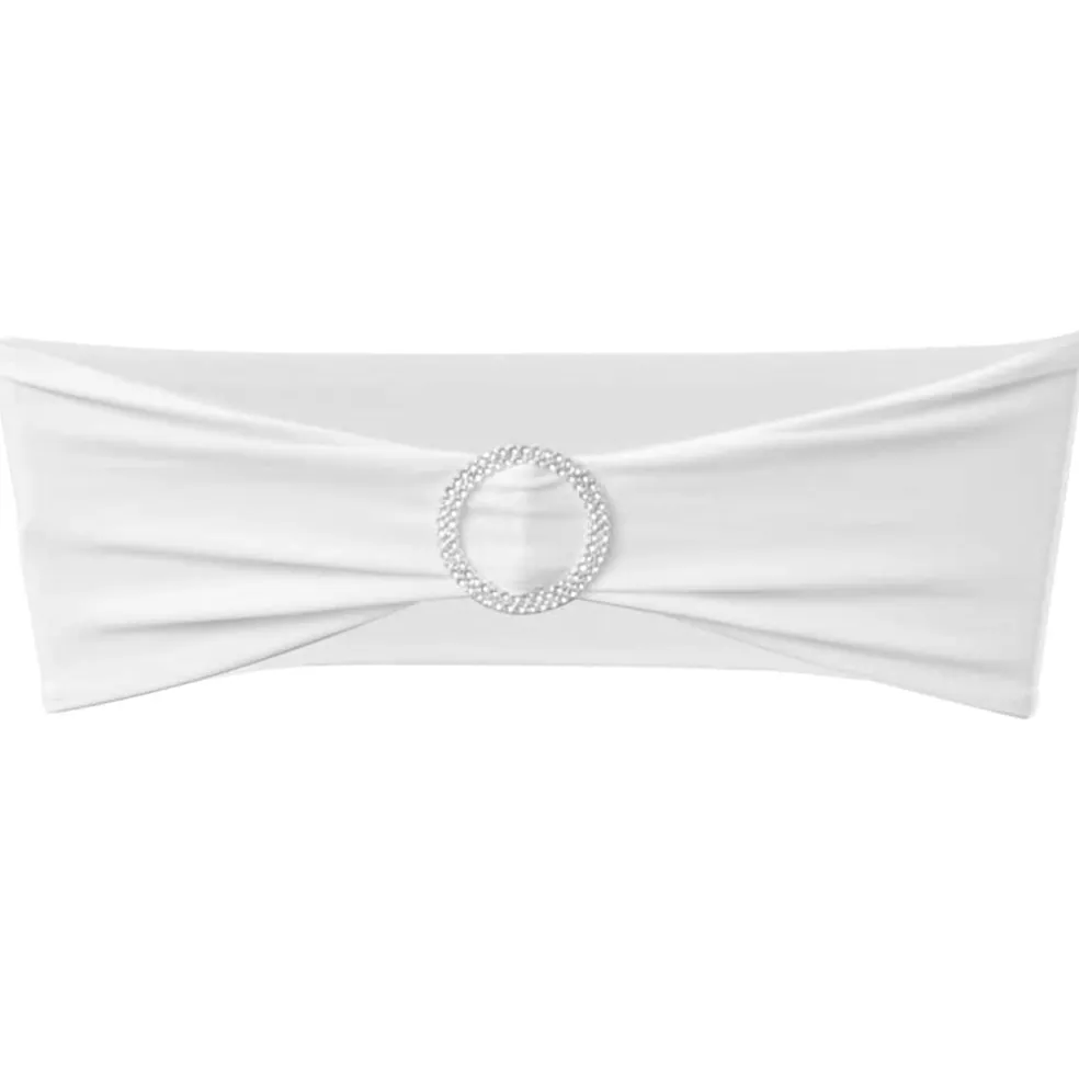vidaXL Decoratief stoellint met een diamant 25 stuks (wit)