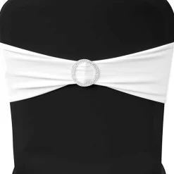 vidaXL Decoratief stoellint met een diamant 25 stuks (wit)