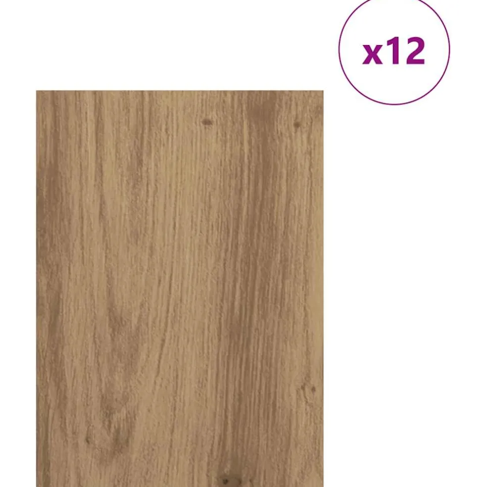 vidaXL Decorpanelen 12 st Artisanaal eiken 15 x 21 x 0,27 cm