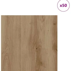 vidaXL Decorpanelen 50 st Artisan Eiken 30 x 30 x 0,27 cm Bewerkt hout