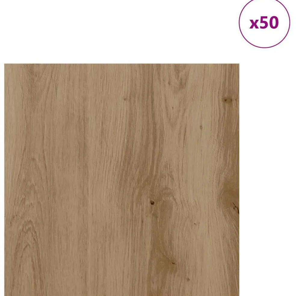 vidaXL Decorpanelen 50 st Artisan Eiken 30 x 30 x 0,27 cm Bewerkt hout