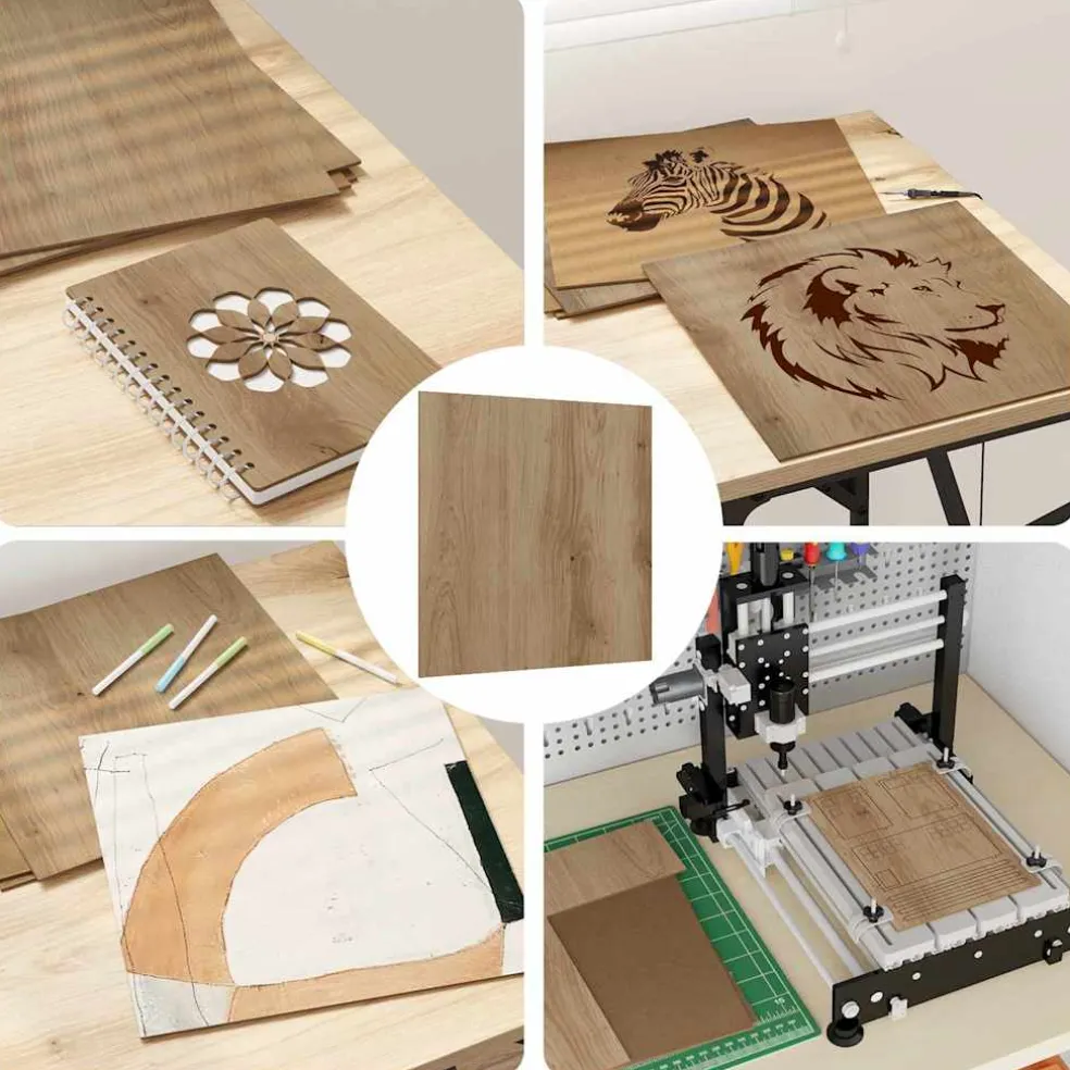 vidaXL Decorpanelen 50 st Artisan Eiken 30 x 30 x 0,27 cm Bewerkt hout