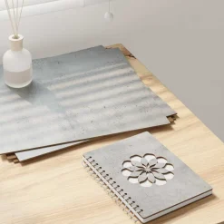 vidaXL Decorpanelen 12 st Beton Grijs 30 x 30 x 0,27 cm Bewerkt hout