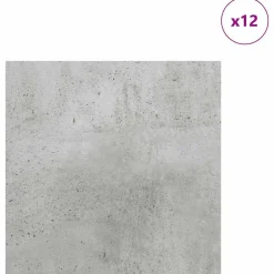 vidaXL Decorpanelen 12 st Beton Grijs 30 x 30 x 0,27 cm Bewerkt hout