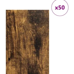 vidaXL Decorpanelen 50 st Gerookt eiken 40 x 60 x 0,27 cm Bewerkt hout