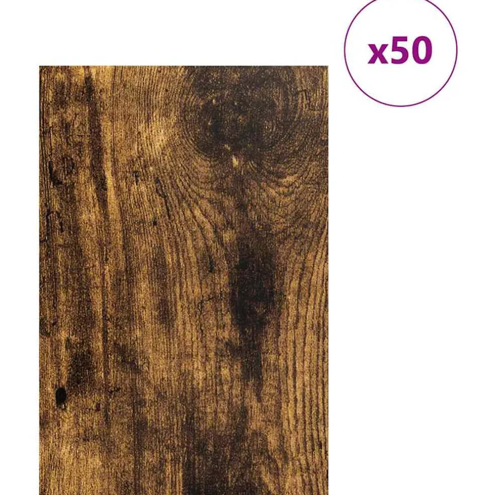 vidaXL Decorpanelen 50 st Gerookt eiken 40 x 60 x 0,27 cm Bewerkt hout