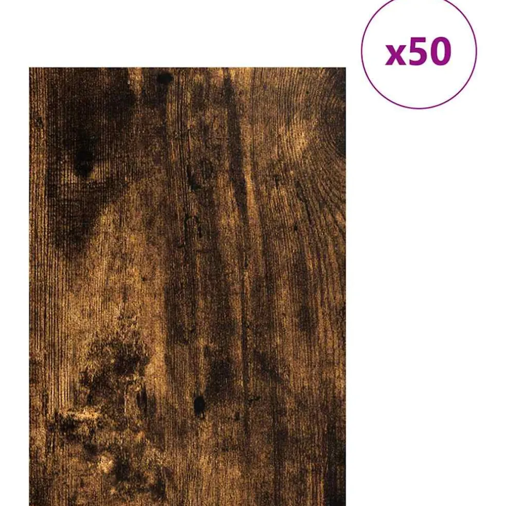vidaXL Decorpanelen 50 st Gerookt eiken 30 x 42 x 0,27 cm Bewerkt hout