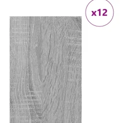 vidaXL Decorpanelen 12 st Grijs Sonoma 40 x 60 x 0,27 cm Bewerkt hout