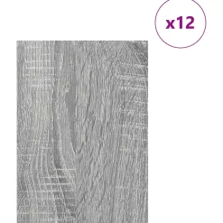 vidaXL Decorpanelen 12 st Grijs Sonoma 21 x 30 x 0,27 cm Bewerkt hout