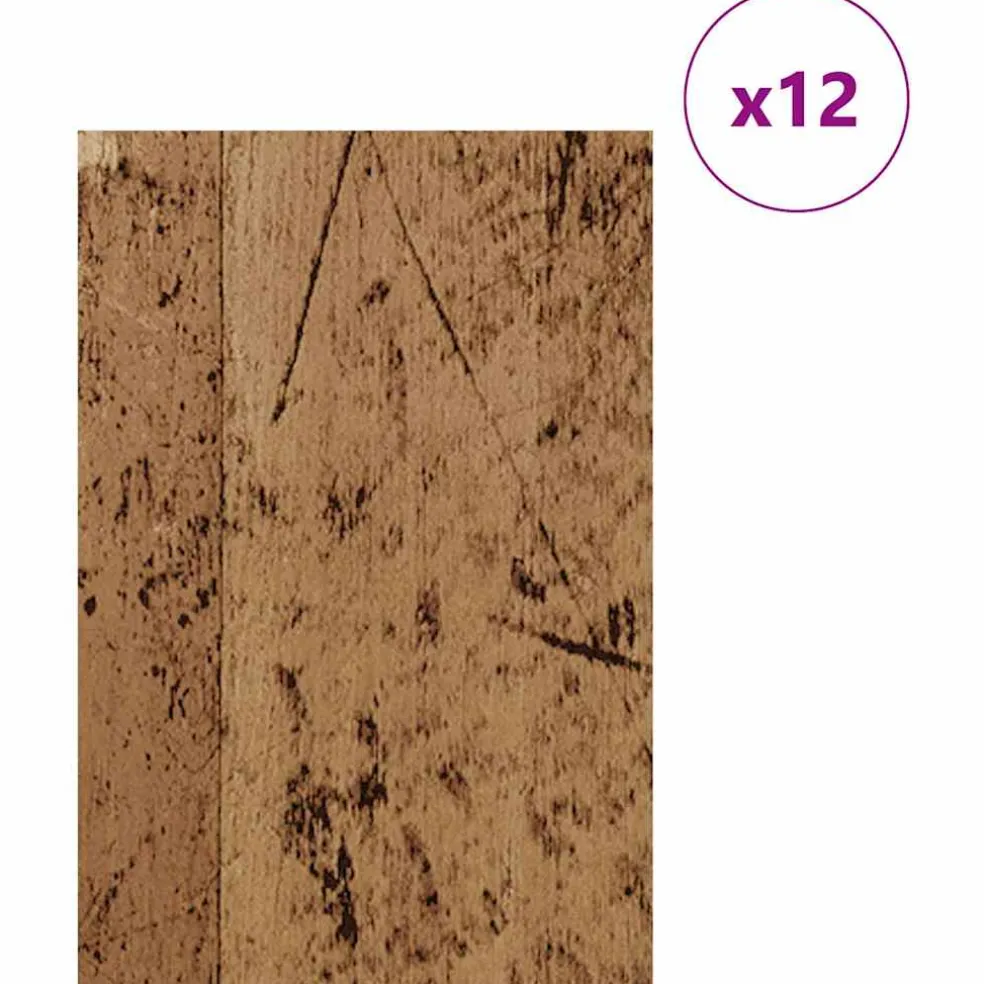 vidaXL Decorpanelen 12 st Oud hout 40 x 60 x 0,27 cm Bewerkt hout