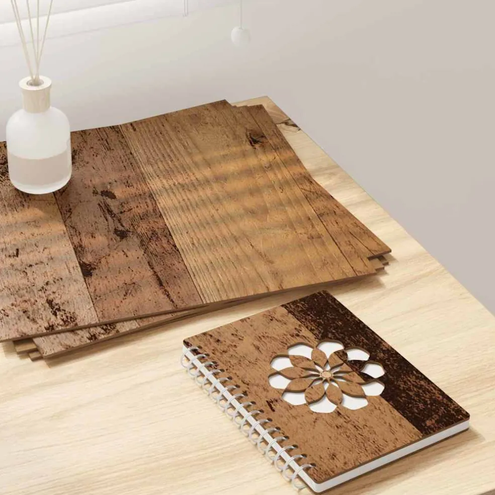 vidaXL Decorpanelen 50 st Oudhout 30 x 30 x 0,27 cm Bewerkt hout